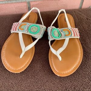 Capelli Beaded Thong Sandals 9